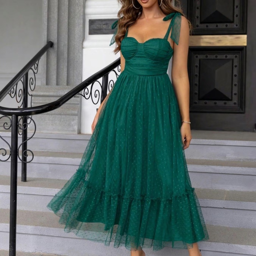 Teal Sleeveless Maxi Dress